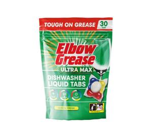 Pack Of 30 Elbow Grease Ultra Max Dishwasher Liquid Tabs
