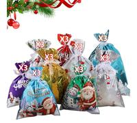 Pack Of 30 Festive Gift Flexible Secure Ribbon Closure Christmas Birthday Party Assorted Size Combination Designs For Birthdays