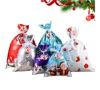 Pack of 30 Festive Gift Flexible Secure Ribbon Closure Christmas Birthday Party Assorted Size Combination Elegant Gift Bag with