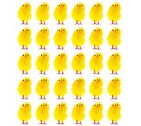 Pack of 30 Fluffy Yellow Easter Chicks - Mini Fluffy Chicks for Easter Decorations, Egg Hunt Toys Kids Bonnet Accessories - Small Yellow Baby Chicken Decorations for Kids Craft Activities