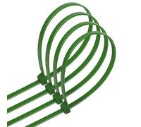 Pack of 30 Green Nylon Cable Ties 4.8 x 450 mm Flexible and Durable for Securing Cables and Other Elements