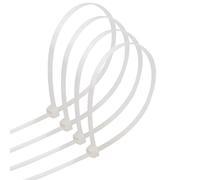 Pack of 30 Nylon Cable Ties 4.8 x 250mm White Ideal for Fixing and Organizing at Home or Workplace