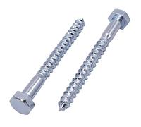 (Pack of 30 pcs) DIN 571 Zinc Plated Steel Hexagon Wood Screws M8 x 80 mm, Hex Screw, Lag Bolts, Hex Head, Coach Screws (30, M8 x 80 mm)