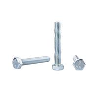 (Pack of 30 pcs) DIN 933 Zinc Plated Steel Hexagon Bolts M8 x 50 mm 8.8 Grade, Hex Screws, Fully Threaded, Hex Head, Tap Bolt (30, M8 x 50 mm)