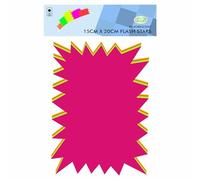 (Pack of 30) Retail Sale Signs Price Tags Rectangle 15cm x 20cm Fluorescent Flash Promotion Tag Blank Star Burst Sales Label Display Cards for Retail Store Grocery Shop