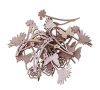 Pack of 30 Rose Flowers Shaped Wooden Embellishments Wooden Craft Wedding Table Scatter Home Decoration New Released Clever