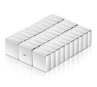 Pack of 30 Small Magnets Strong, 10 x 10 x 4 mm Neodymium Magnets Extra Strong, The N-Pole Direction of the Rectangular Magnet is Marked I, Rectangular Magnet for Kitchen Cabinet, Magnetic Board