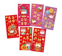 Pack of 30 User Friendly Recyclable Red Envelopes with Assorted Pattern Ideal for New Year Lucky Money Distribution at Family Event Coppers Envelopes