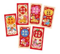 Pack of 30 User Friendly Recyclable Red Envelopes with Assorted Pattern Ideal for New Year Lucky Money Distribution at Family Event Family Envelopes