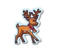 (Pack of 30) Wooden Rudolph Reindeer 35mm Christmas Novelty Buttons