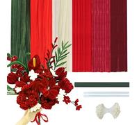 Pack of 300 Pipe Cleaners, Red Pipe Cleaners, Pipe Cleaner, Chenille Wire Flower Rods, 6 Colours, 30 cm x 6 mm Pipe Cleaner Wire, Pipe Cleaner Crafts for Children, Creative Gift and Decorating