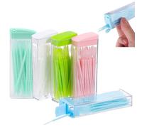 Pack of 300 toothpick brushes, disposable interdental brushes, double head, disposable plastic toothpicks, plastic toothpicks, double head for men, women, adults