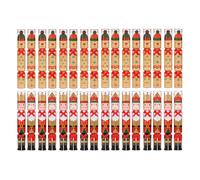 Pack of 32 Mini Saucer Christmas Crackers Gingerbread Red Nutcracker 4.5" | Fun for all the family, each one contains a snap and motto, the perfect accessory for breakfast or afternoon tea