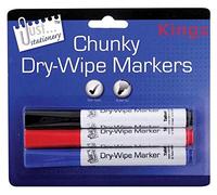 Pack of 36 Chunky Bullet Tip Dry Wipe Whiteboard Marker Pens