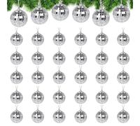 Pack of 36 Disco Mirror Ball, Mirror Ball Silver Disco Ball, 2 cm Mirror Ball Mini Disco Ball for Christmas Tree Decoration, Light Effect, Wedding, Home, Party - Silver