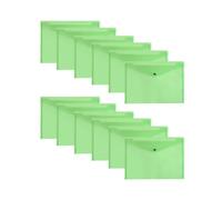 Pack of 36 Green Janrax A4 Wallets - Strong Polypropylene Document Folders with Press-Stud Fastening, Holds 150 Sheets
