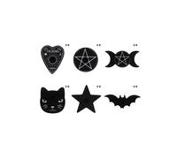 Pack of 36 Mixed Black Magic Spell Candle Holders KDMD Black One Size