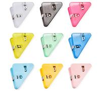 Pack of 36 Triangular Paper Clips Paper Corner Protection Clips Documents Book Corner Clips Corner Protection Multifunctional Colourful Plastic Corner Clip Transparent Binder Clips