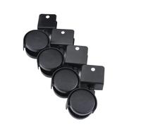 (Pack of 4) 1.5-inch U-shaped plywood universal wheels furniture chair casters with brakes office computer desk(Without Brake,20mm)