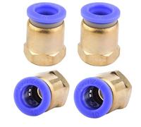 Pack of 4 10 mm Pipe Outer Diameter x 1/8 Inch PT Female Thread Straight Screw Connection Pneumatic Connection Push In Connection Inline Pneumatic Connection Fittings Pneumatic Adapter