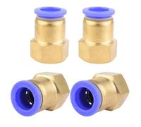 Pack of 4 12 mm Pipe Outer Diameter x 3/8 Inch PT Female Thread Straight Screw Connection Pneumatic Adapter Push In Connection Industrial Quality Plug Connections Inline Pneumatic Connection Fittings