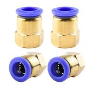 Pack of 4 14 mm Pipe Outer Diameter x 1/2 Inch PT Female Thread Straight Screw Connection Pneumatic Connection Plug Fittings Straight Pipe Fittings for Pneumatic Connection