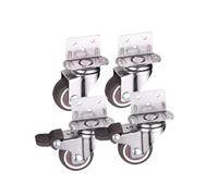 (Pack of 4) 2 Inch Casters L Shape 90 Degree Right Angle Flower Stand Self-Silent Furniture Wheels(C)