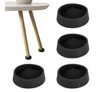 Pack of 4 2-Inch Rubber Castor Cups with Non-Slip Furniture Pads, Ideal for Carpet, Wooden Floors, and Furniture Protection