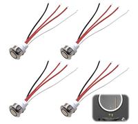 Pack of 4 5-24 V DC LED Touch Dimmer Switch, 12 V Touch Light Switch for 18 mm Mounting Hole, Sensor Switch Continuous Dimming for LED Strips, Touch Switch for LED Light, Cupboard, Wardrobe