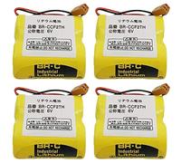 (Pack of 4) 5000mAh BR-CCF2TH 6V Lithium Replacement Battery for fanuc oi Mate Model-d, A98l-0001-0902 with Brown Connector