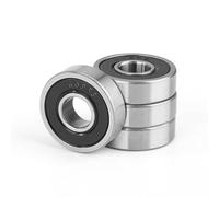 Pack of 4 609-2RS Ball Bearings, Miniature Deep Groove Ball Bearings, 9 x 24 x 7 mm, Skateboard Wheel Bearing with Rubber, Double Sealed, Chrome Steel and Pre-Lubricated, for DIY, Inline Skates