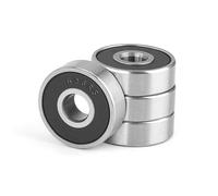 Pack of 4 626-2RS Ball Bearings Miniature Deep Groove Ball Bearings, 6 x 19 x 6 mm Skateboard Wheel Bearing with Rubber Double Sealed, Chrome Steel and Pre-Lubricated, for DIY, Inline Skates, Roller