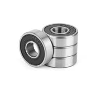 Pack of 4 695-2RS Ball Bearings Miniature Deep Groove Ball Bearings, 5 x 13 x 4 mm Skateboard Wheel Bearing with Rubber Double Sealed, Chrome Steel and Pre-Lubricated, for DIY, Inline Skates, Roller