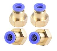 Pack of 4 8 mm Pipe Outer Diameter x 3/8 Inch PT Female Thread Straight Screw Connection Pneumatic Connection Industrial Quality Plug Connections Inline Pneumatic Connection Fittings Pneumatic Adapter