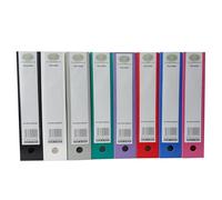 (Pack of 4) A4 Ring Binder File Folder Large Capacity Holds Up to 500 Sheets 65mm Spine with Finger Pull 2 O-Ring Premium Binder File for Business Document Organisation (Random)