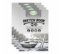 (Pack of 4) - A4 Staple Bound Sketch Book 50 Sheets/100 Pages Artist Sketchbook 130gsm White Cartridge Paper Sketch Pad Drawing Pad - Sketching Drawing Painting Pastel Acrylic Watercolour (A4)