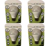 Pack of 4 A60 LED 10 Watt =60w Bulbs B22 Natural White Bayonet GLS Lamp Light Bulbs Dimmable 810LM [Energy Class