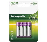Pack of 4 AAA Philips R03B4A95/10/1.2V/Rechargeable Batteries