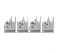 Pack of 4 adjustable aluminum alloy glass clamps for 6 12 mm glass thickness, featuring non slip grip and soft pads for secure hold on glass surfaces (6-10mm)