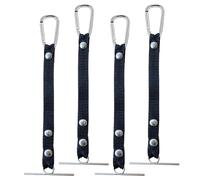 Pack of 4 Adjustable Electrical Tape Holders - 18 x 6 x 0.5 cm Polyester Alloy Tape Holder with Spring Hook, Tool for Hanging on the Waist for Tool Belt