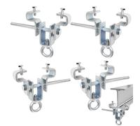 Pack of 4 Adjustable Steel Girder Attachment, Crane Hook, Carrier Clamp for Heavy Bags Holds 204 kg, Adjustable from 65 mm to 225 mm, for Versatile Applications, Robust and Easy to Use