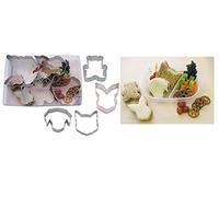 Pack of 4 Animal Friends Children's Sandwich Cutter Set Fun Shapes 6.1 cm - 8.5 cm (2.4" - 3.3")