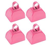 Pack of 4 Antirust Cheering Instruments Cowbell Set for Rallies Pet Collar Tracking Devices and Party Fun Additions Metal Cowbell