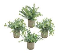 Pack of 4 Artificial Palm Leaves - Faux Tropical Bush Green Plastic Areca Plant for Flowers Arrangement, Jungle Party, Garden Indoor Outdoor Leaf Decor