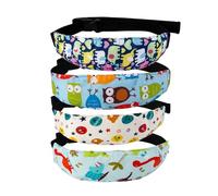 Pack of 4 Baby Headrest Straps for Pram Car Seat, Adjustable Headband for Child Seats, Head Posture, Car Headrest, Children's Headrest, Travel Accessories, Headband, Neck Support with Belt Protection