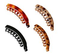 Pack of 4 Banana Clips, Vintage Matte French Banana Hair Clip, Non-Slip Ponytail Banana Clip, Thin Hair, Fashionable Thick Hair, Ponytail Clips, Banana Clip Hair, for Women and Girls