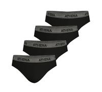 Pack of 4 Basic Briefs in Cotton Black