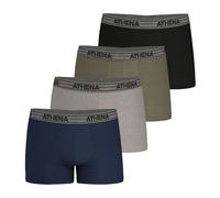 Pack of 4 Basic Cotton Hipsters Black+Khaki+Anthracite Grey