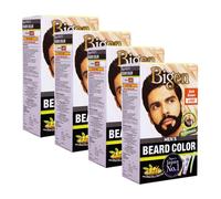 (Pack of 4) Bigen Men's Beard Colour B103 Dark Brown - No Ammonia Formula with taurine & Olive Oil - Excellent Gray Hair Coverage