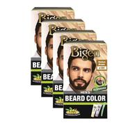 (Pack of 4) Bigen Men's Beard Colour B105 Medium Brown - No Ammonia Formula With Taurine & Olive Oil - Excellent Grey Hair Coverage